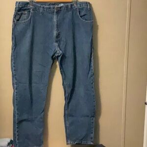 Relaxed Blue Denim Jeans with Natural Fading